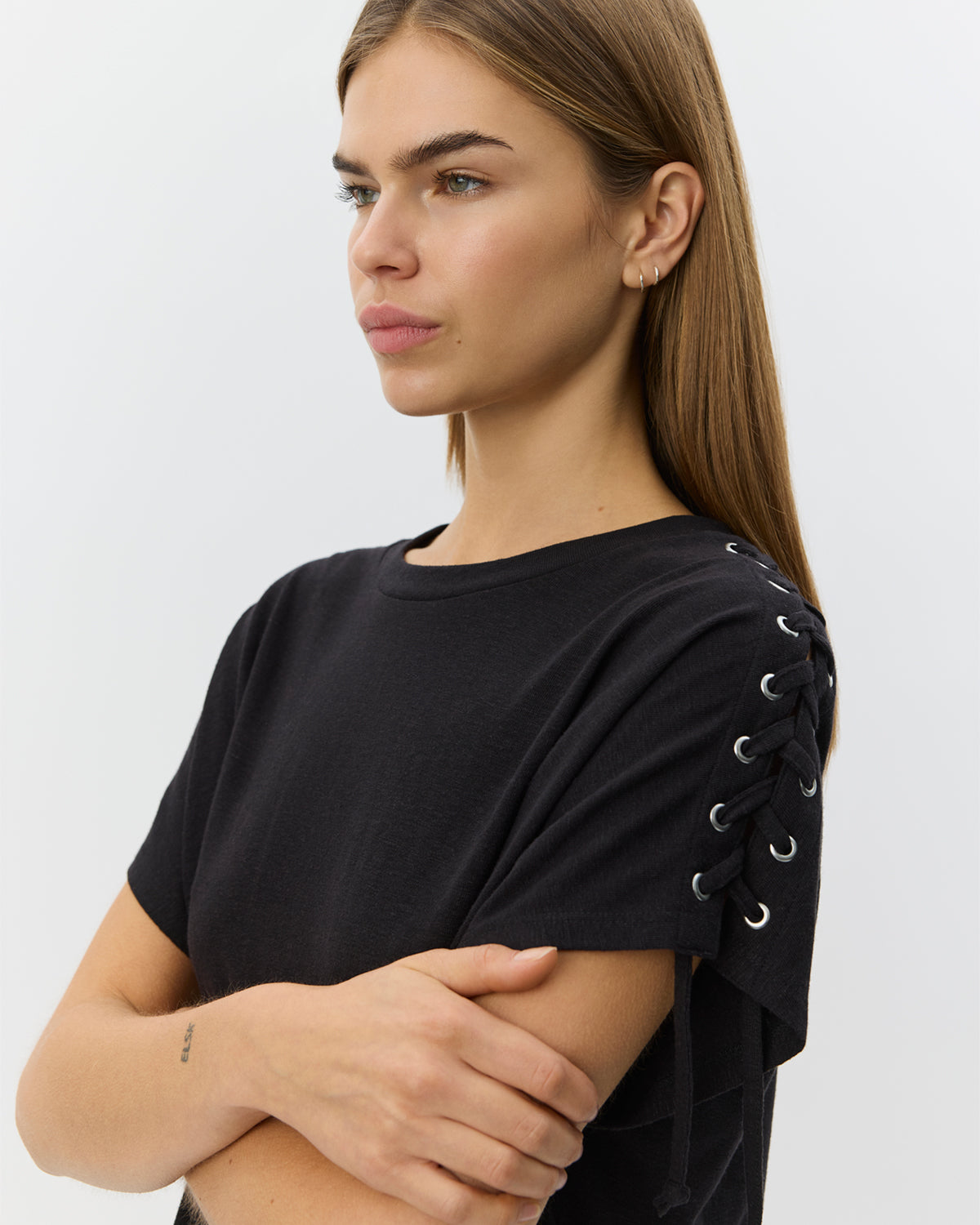 Sofie Schnoor WOMEN ALEIDSW LINEN MIX T-SHIRT T-shirt 1000 Black