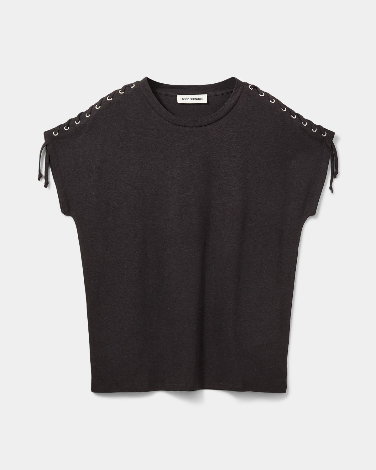 Sofie Schnoor WOMEN ALEIDSW LINEN MIX T-SHIRT T-shirt 1000 Black