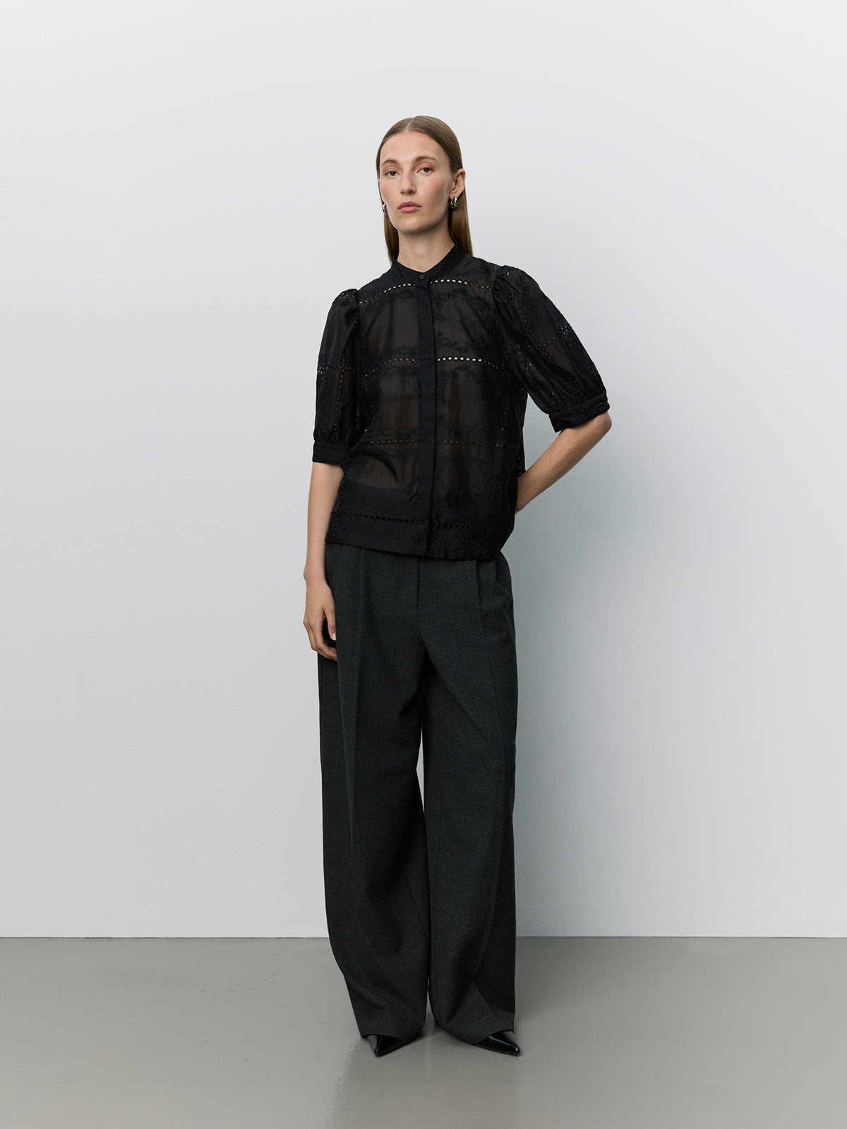Sofie Schnoor WOMEN ALESSIASW EMBROIDERY SHIRT Shirt 1000 Black