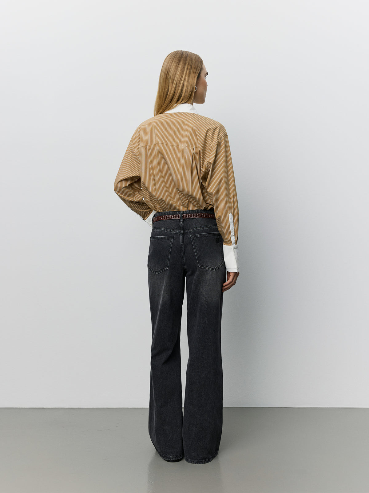 Sofie Schnoor WOMEN ALLISONSW DOUBLE-CUFF SHIRT Shirt 7165 Maple Brown Striped