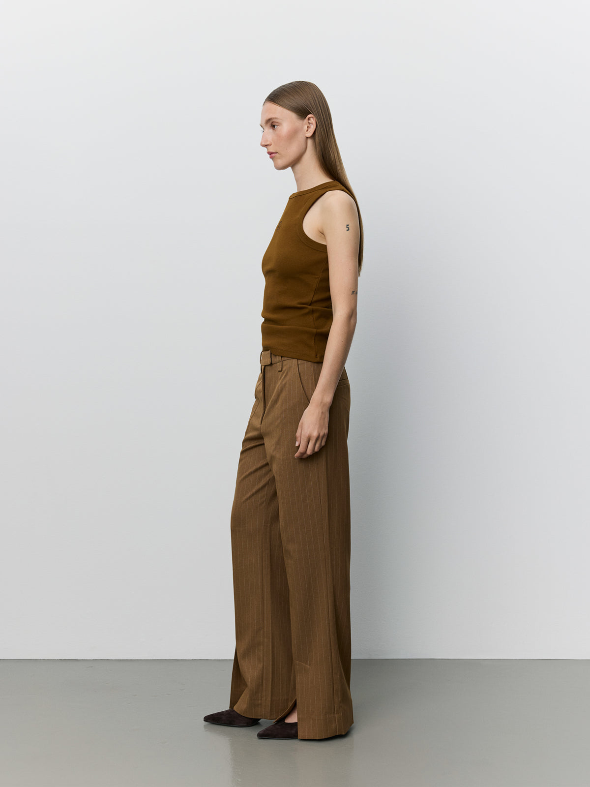 Sofie Schnoor WOMEN AMILASW PINSTRIPE TROUSERS Trousers 7164 Maple Brown