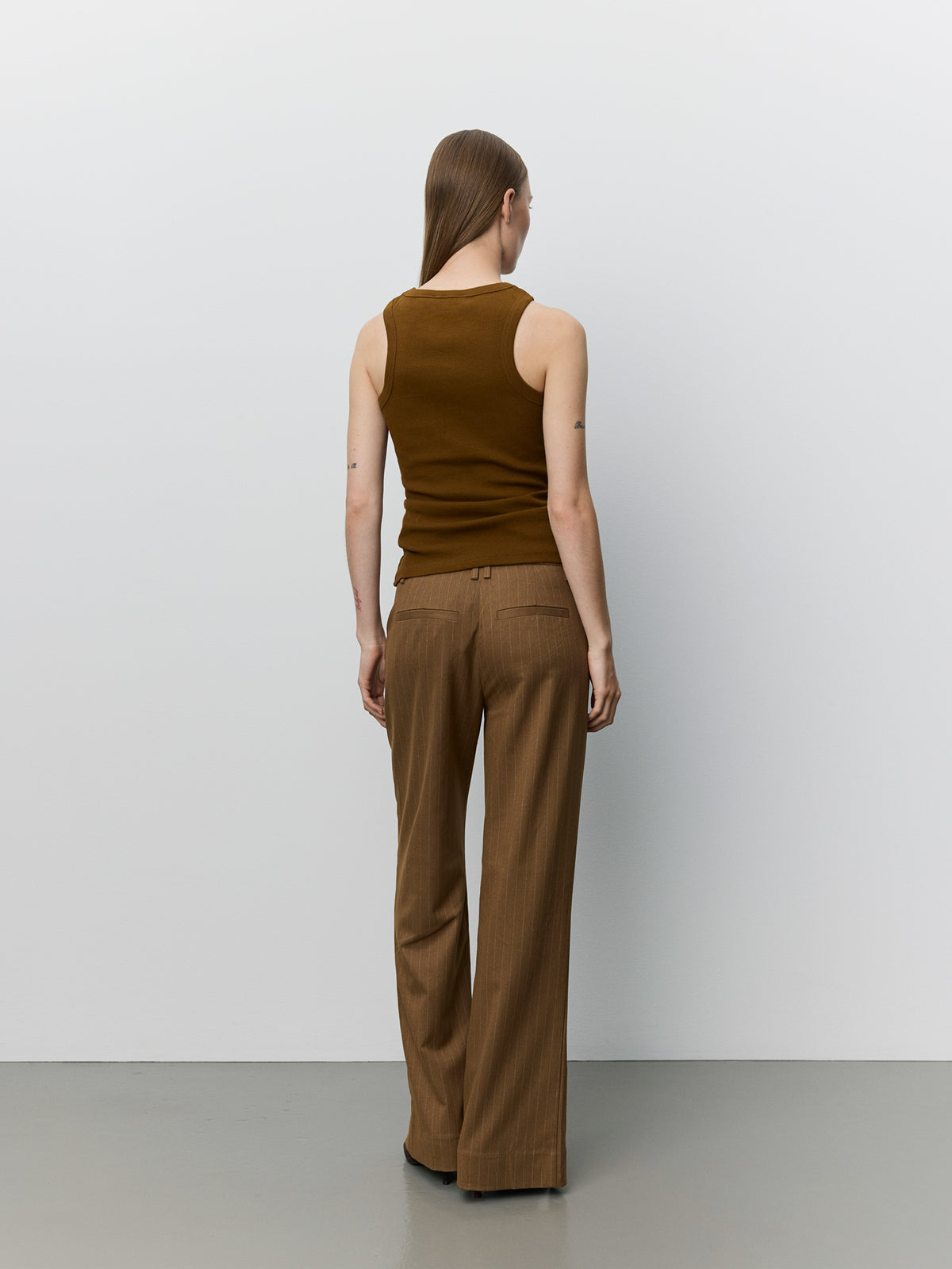 Sofie Schnoor WOMEN AMILASW PINSTRIPE TROUSERS Trousers 7164 Maple Brown