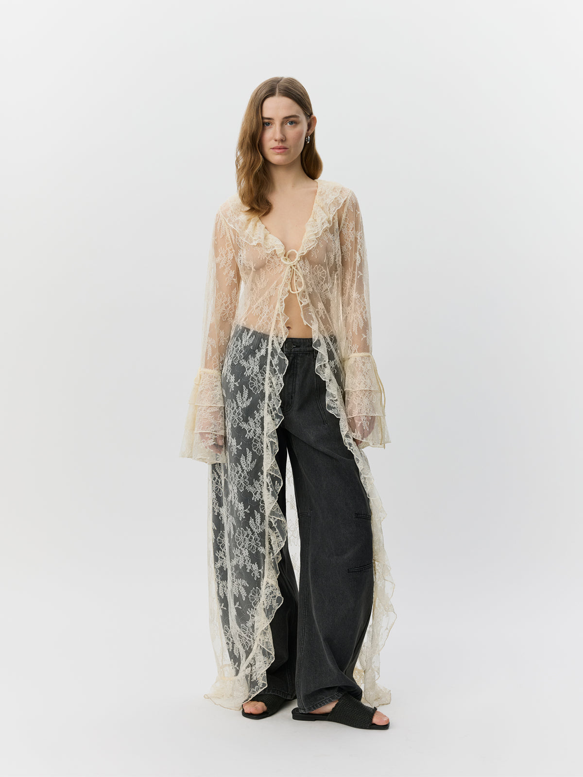 Sofie Schnoor WOMEN ANASTASIASW LACE ROBE Robe 0101 Off white