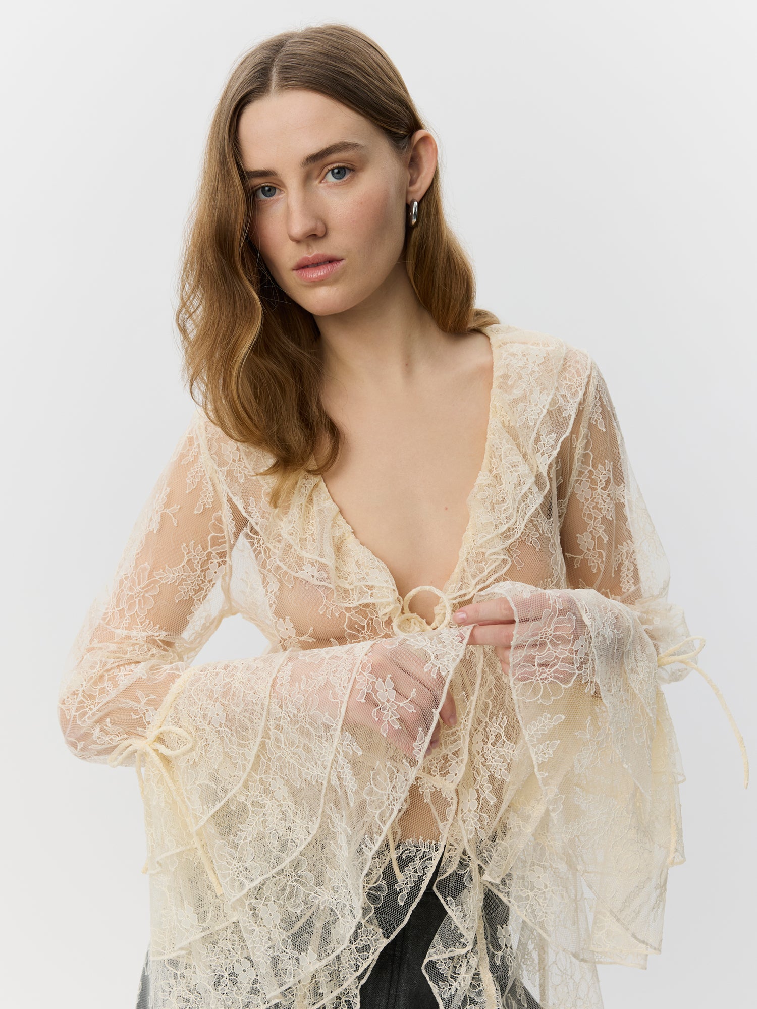 Sofie Schnoor WOMEN ANASTASIASW LACE ROBE Robe 0101 Off white