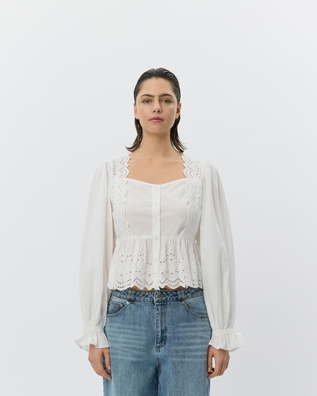 Sofie Schnoor WOMEN ARIASW BRODERIE ANGLAISE SHIRT Shirt 0103 Off white