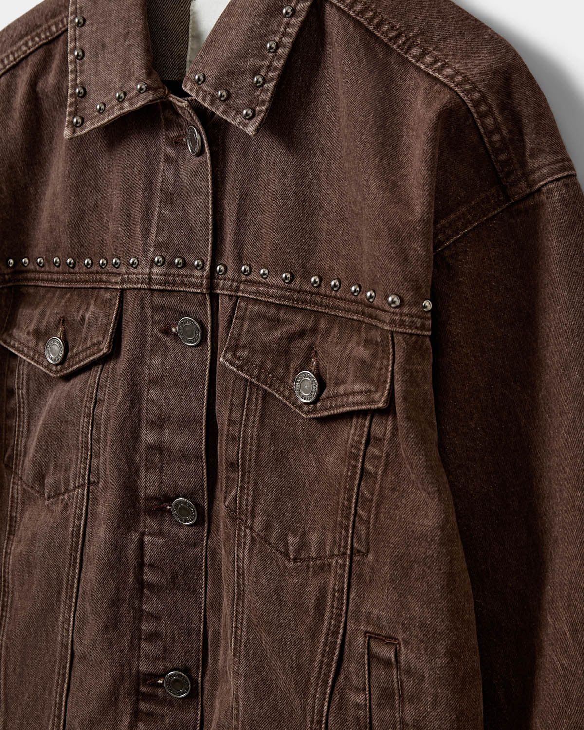 Sofie Schnoor WOMEN AUDRISW DENIM JACKET WITH RIVETS Jacket 9099 Middle Brown