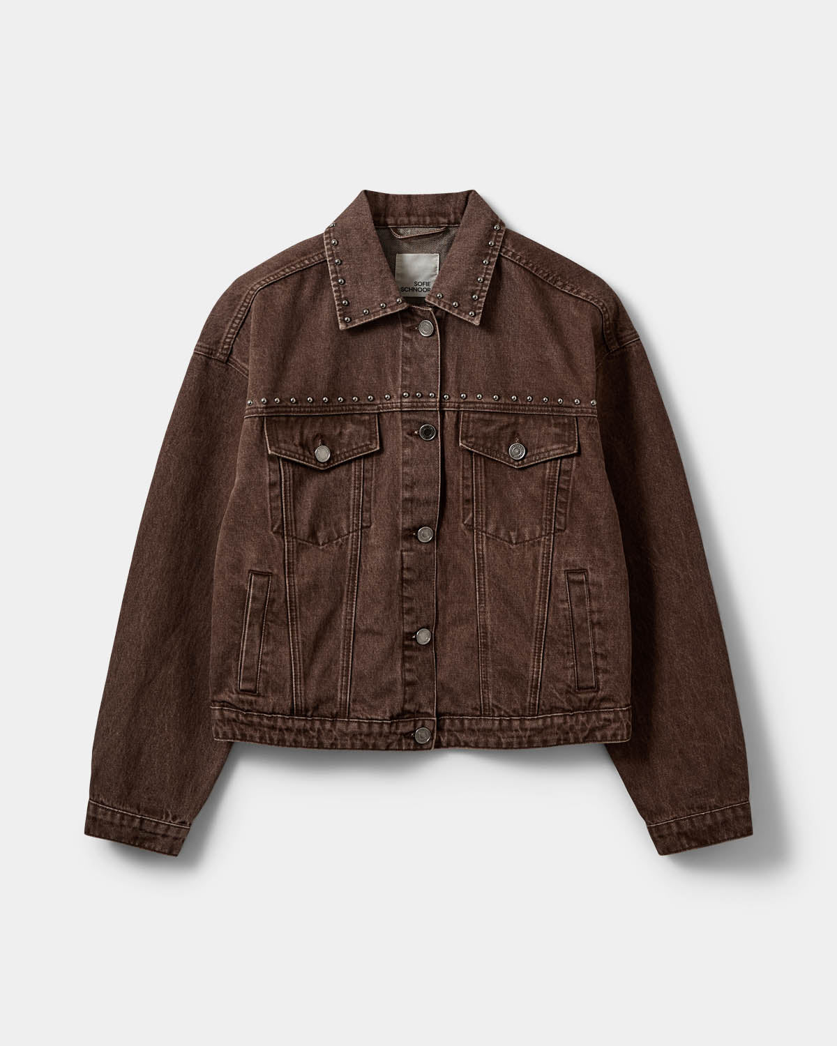 Sofie Schnoor WOMEN AUDRISW DENIM JACKET WITH RIVETS Jacket 9099 Middle Brown