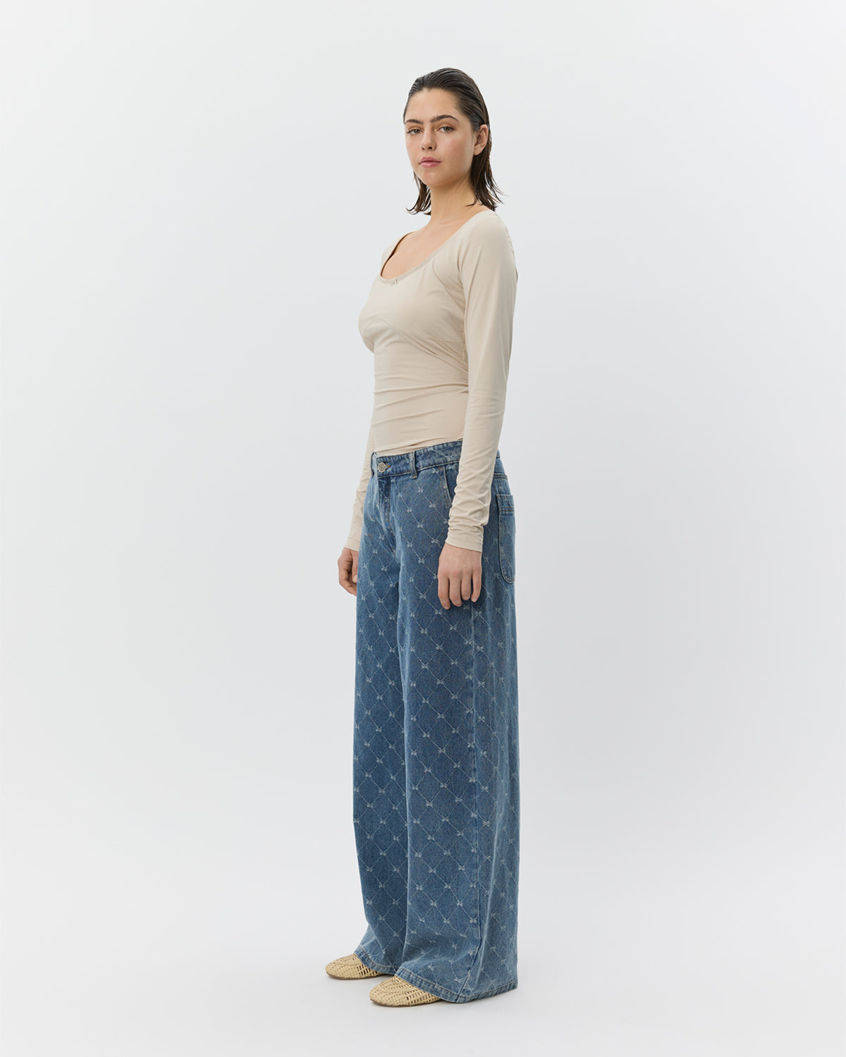 Sofie Schnoor WOMEN AZZISW LOW WIDE LEG JEANS Jeans 5036 Blue