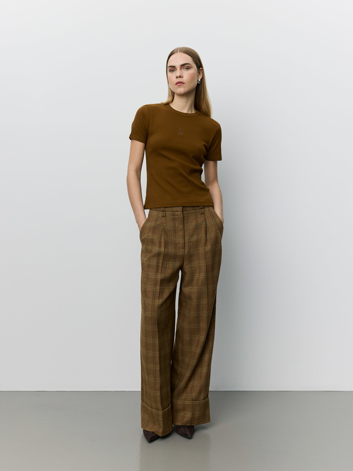 Sofie Schnoor WOMEN BLAKESW RIB BABY TEE T-shirt 7164 Maple Brown