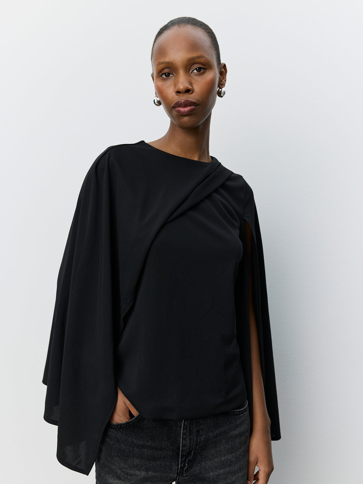 Sofie Schnoor WOMEN CARANASW CAPE BLOUSE Blouse 1000 Black