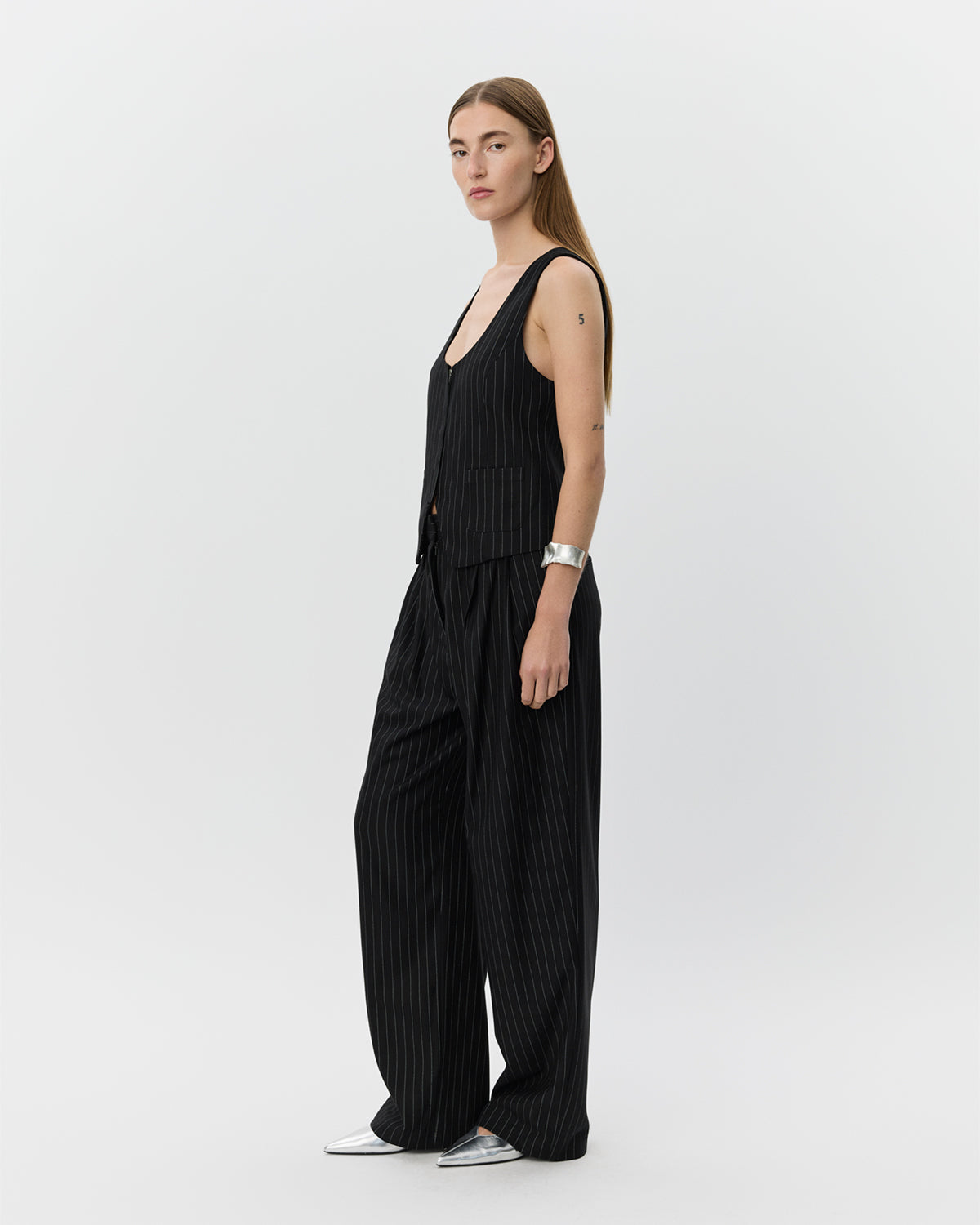 Sofie Schnoor WOMEN CARLOTTASW TROUSERS Trousers 0139 White Black striped