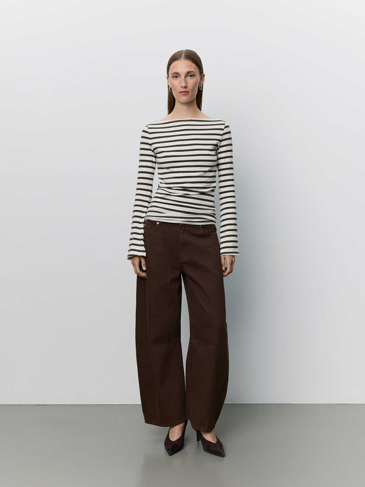 Sofie Schnoor WOMEN CECESW LONG-SLEEVE T-SHIRT T-shirt Long Sleeve 7113 Brown Striped