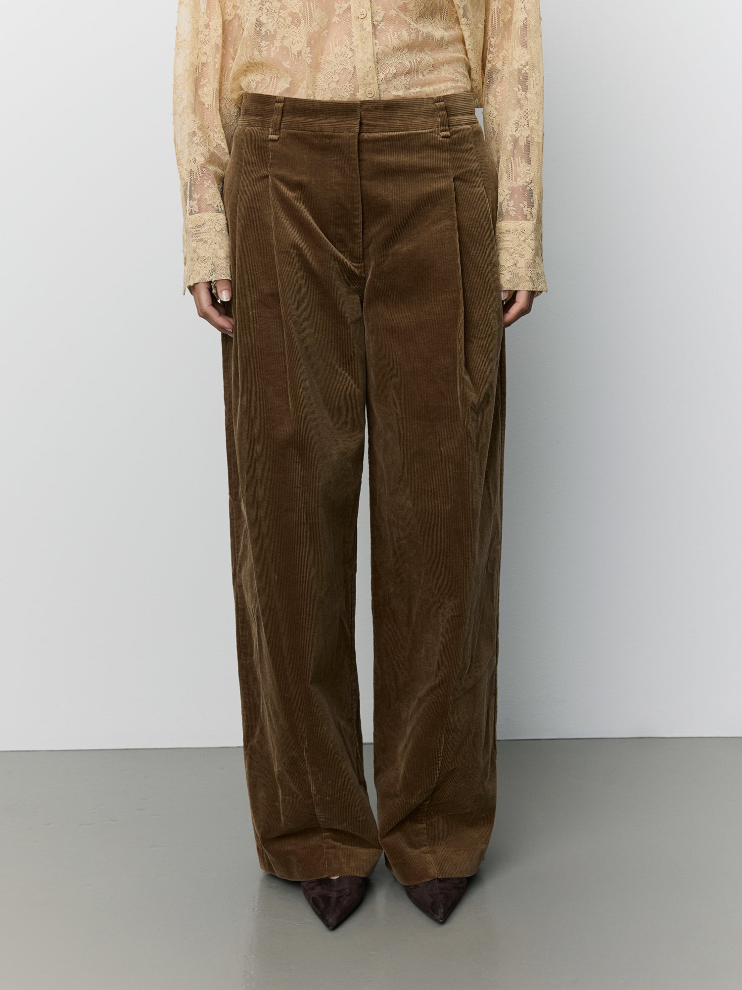 Sofie Schnoor WOMEN CORLIESW CORDUROY TROUSERS Trousers 7052 Brown