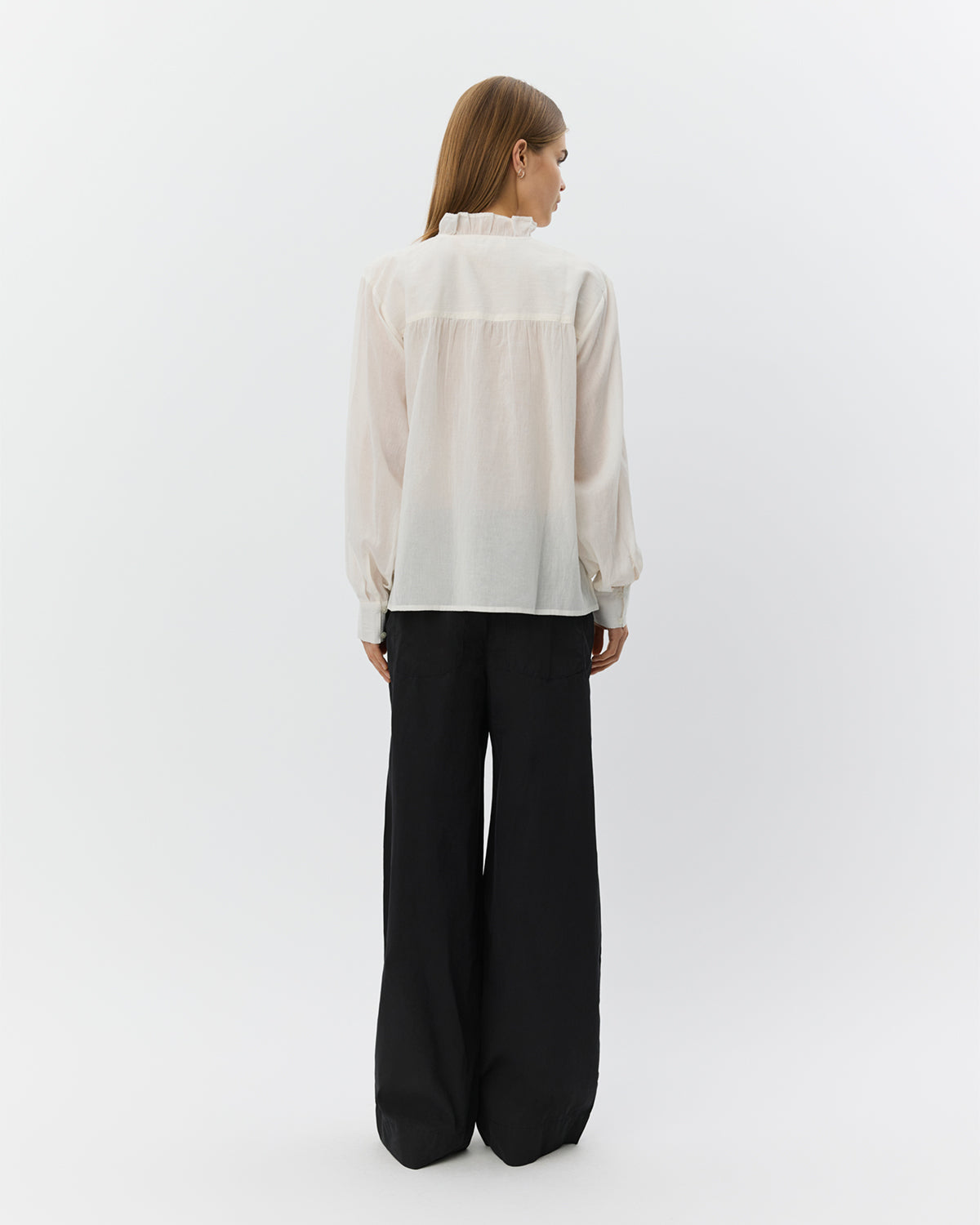 Sofie Schnoor WOMEN EDNASW FRILLED PLACKET SHIRT Shirt 0103 Off white