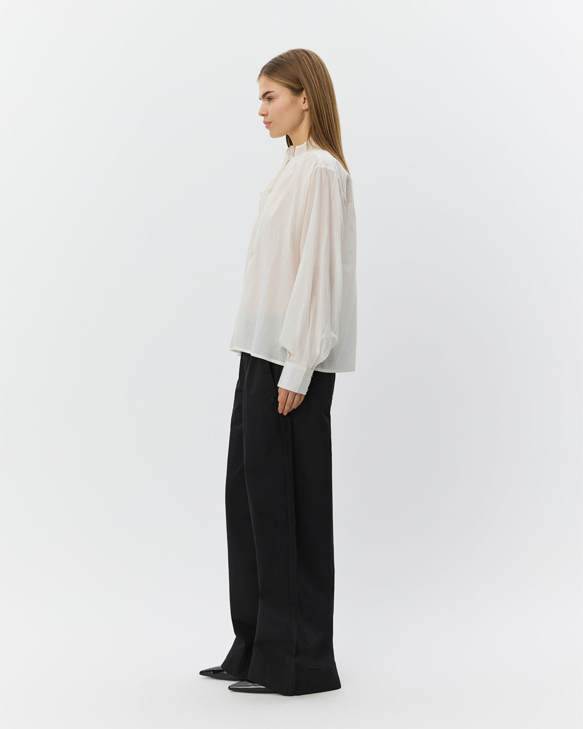 Sofie Schnoor WOMEN EDNASW FRILLED PLACKET SHIRT Shirt 0103 Off white