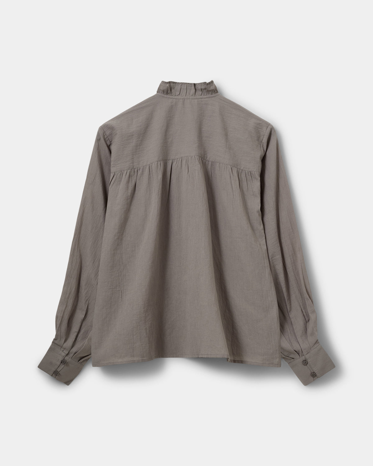 Sofie Schnoor WOMEN EDNASW FRILLED PLACKET SHIRT Shirt 8052 Stone Grey