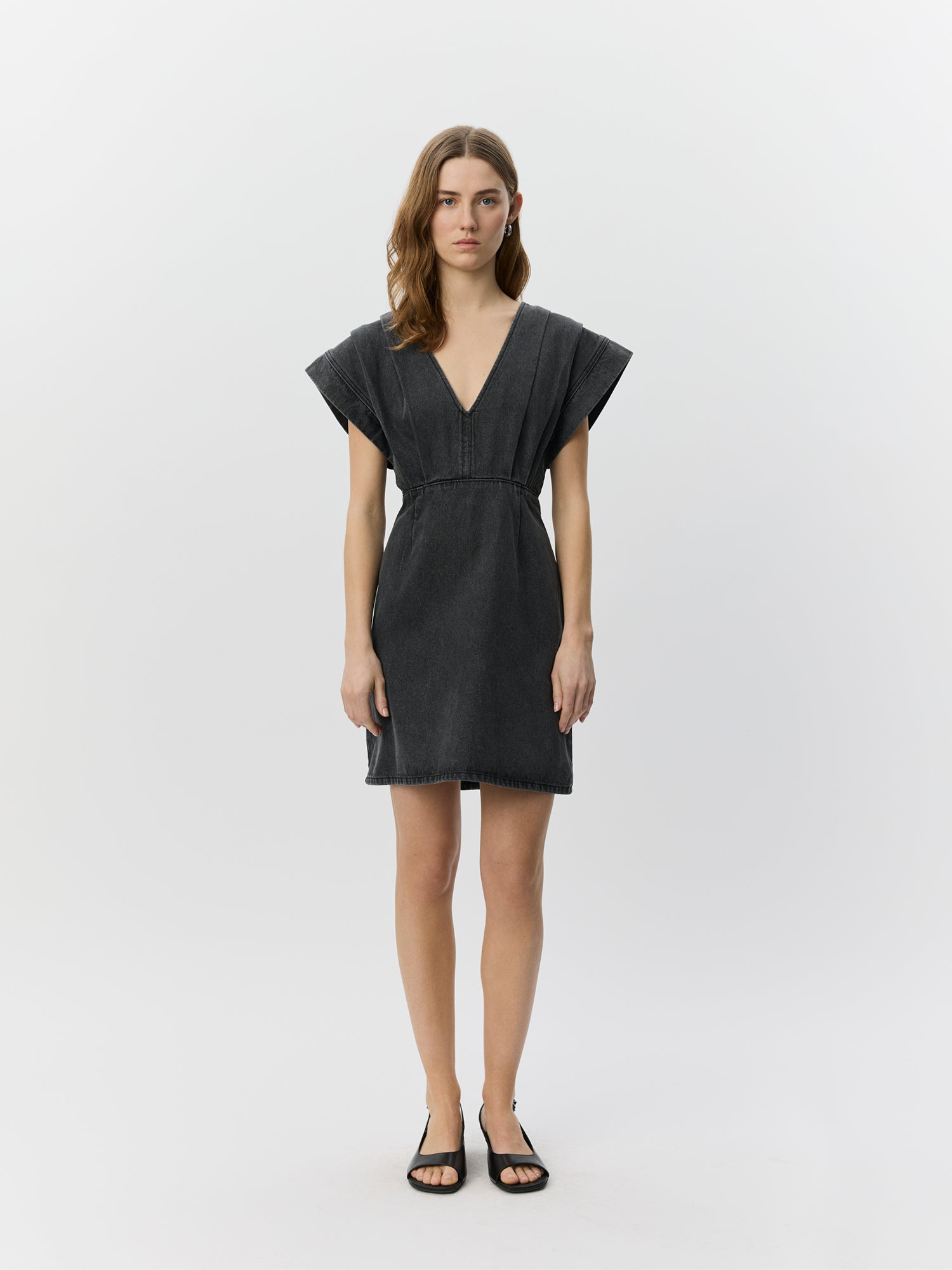 Sofie Schnoor WOMEN ENYASW MIDI DENIM DRESS Dress 1024 Black washed Denim