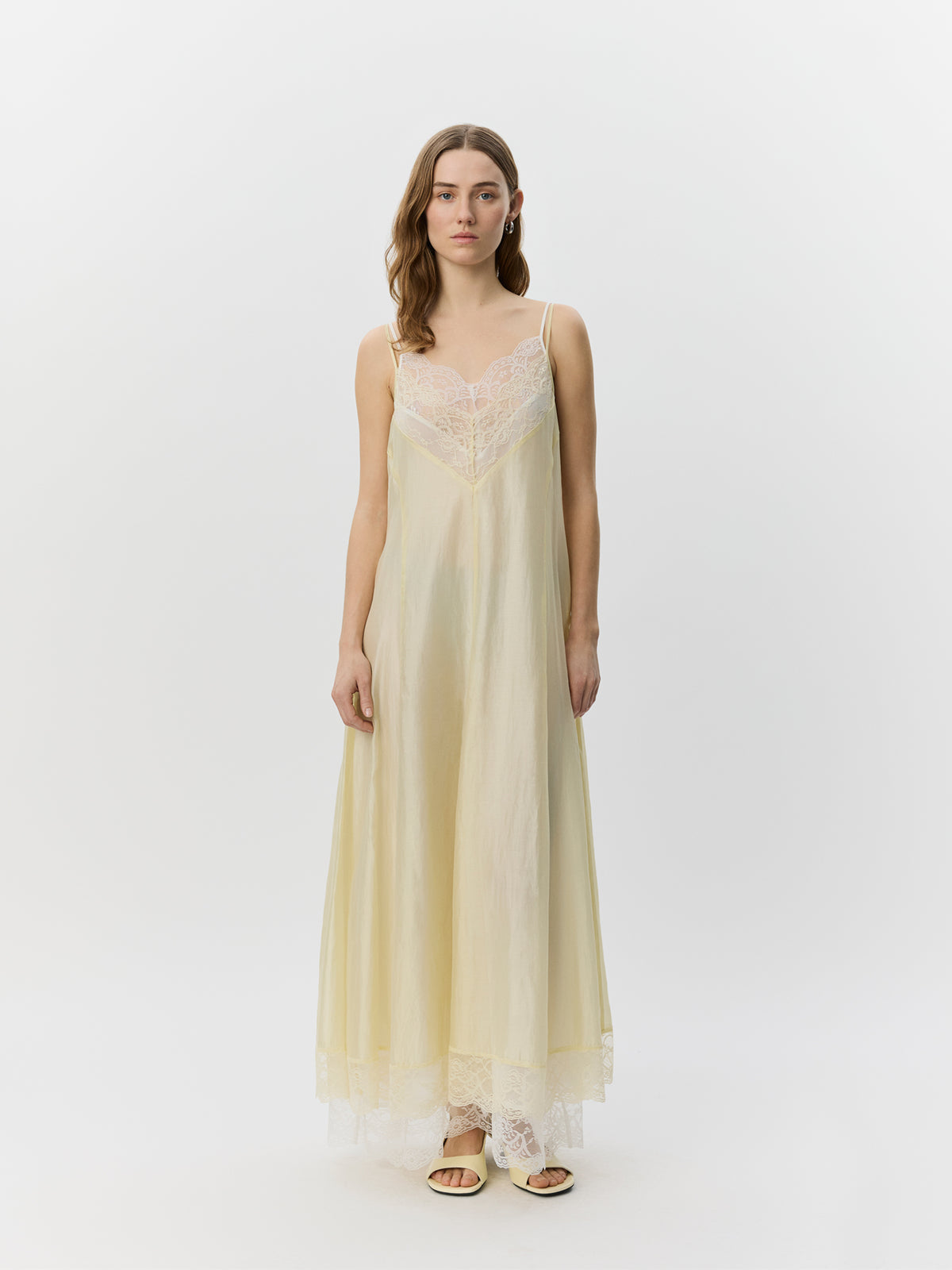 Sofie Schnoor WOMEN ESMASW DRESS WITH LACE DETAILS Dress 0158 Creme Yellow
