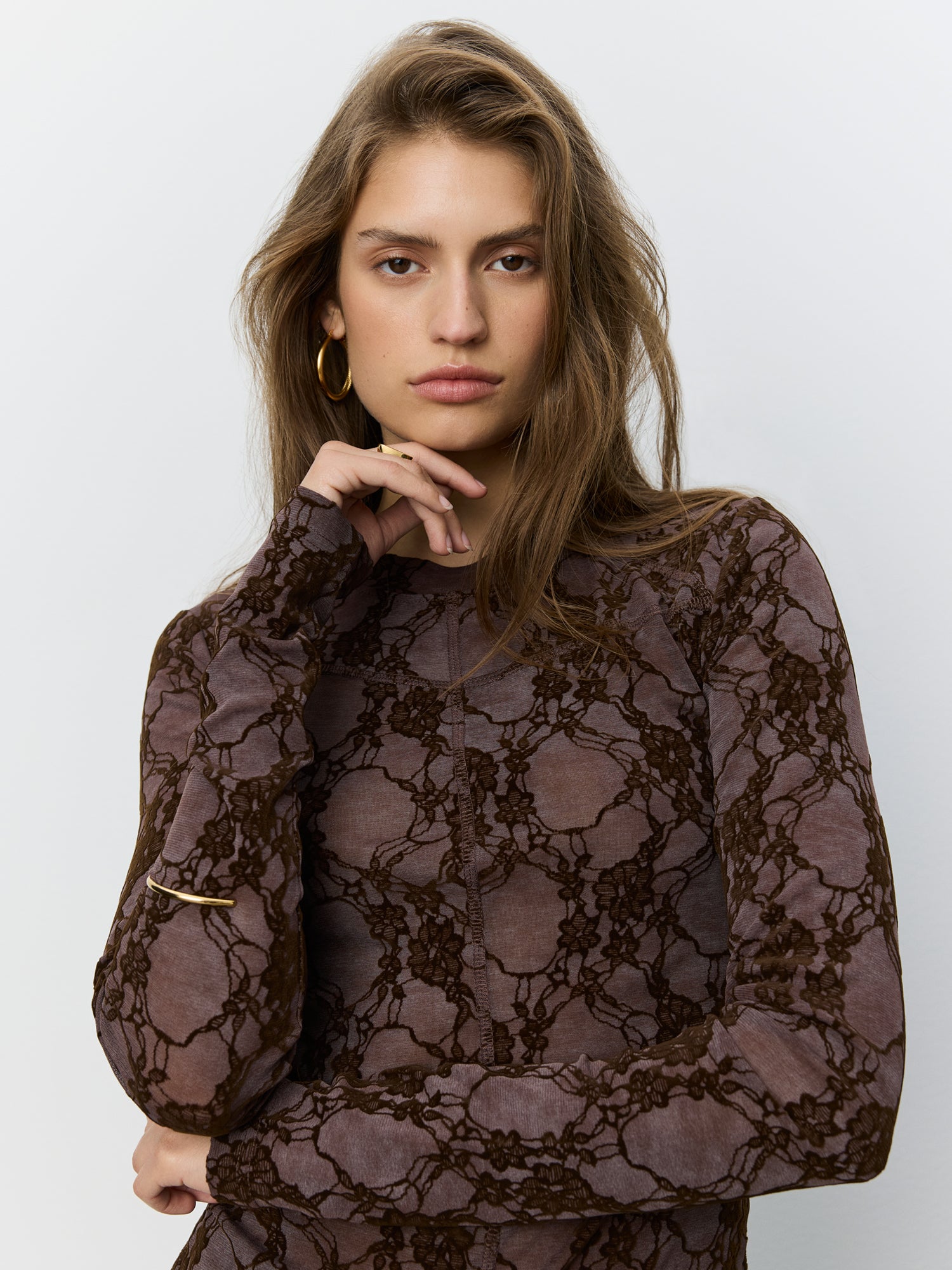 Sofie Schnoor WOMEN FAESW LACE TOP Blouse 7168 Dark Plum