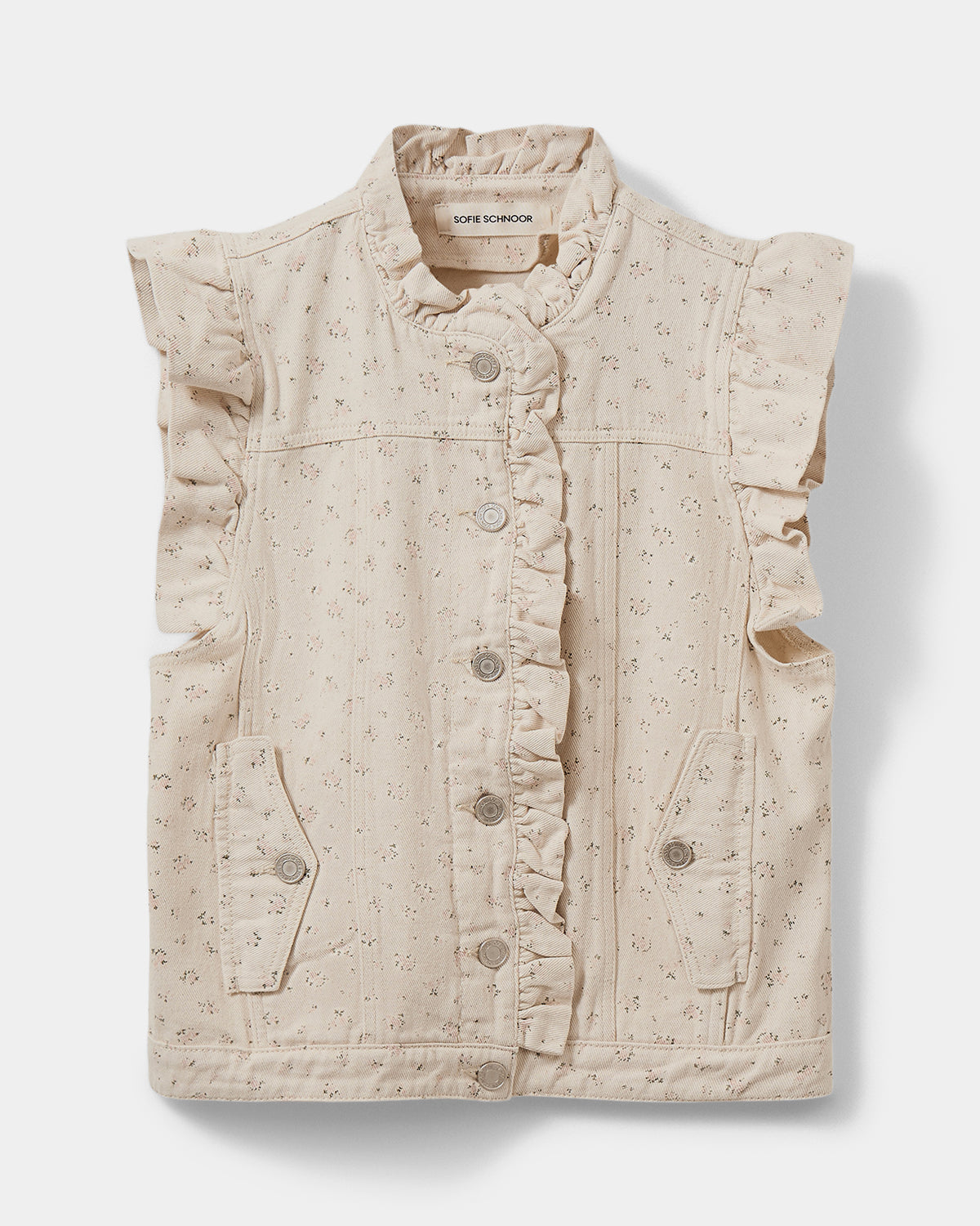 Sofie Schnoor WOMEN FARAHSW FRILL SLEEVE VEST Vest 5033 Rose Flower