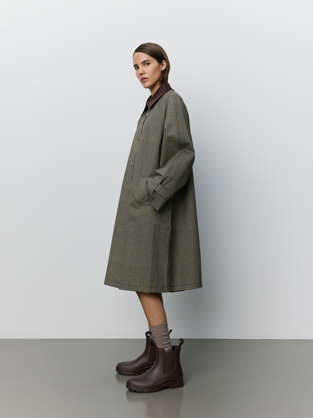 Sofie Schnoor WOMEN FILLIESW RELAXED COAT Coat 9141 Blue/Brown check