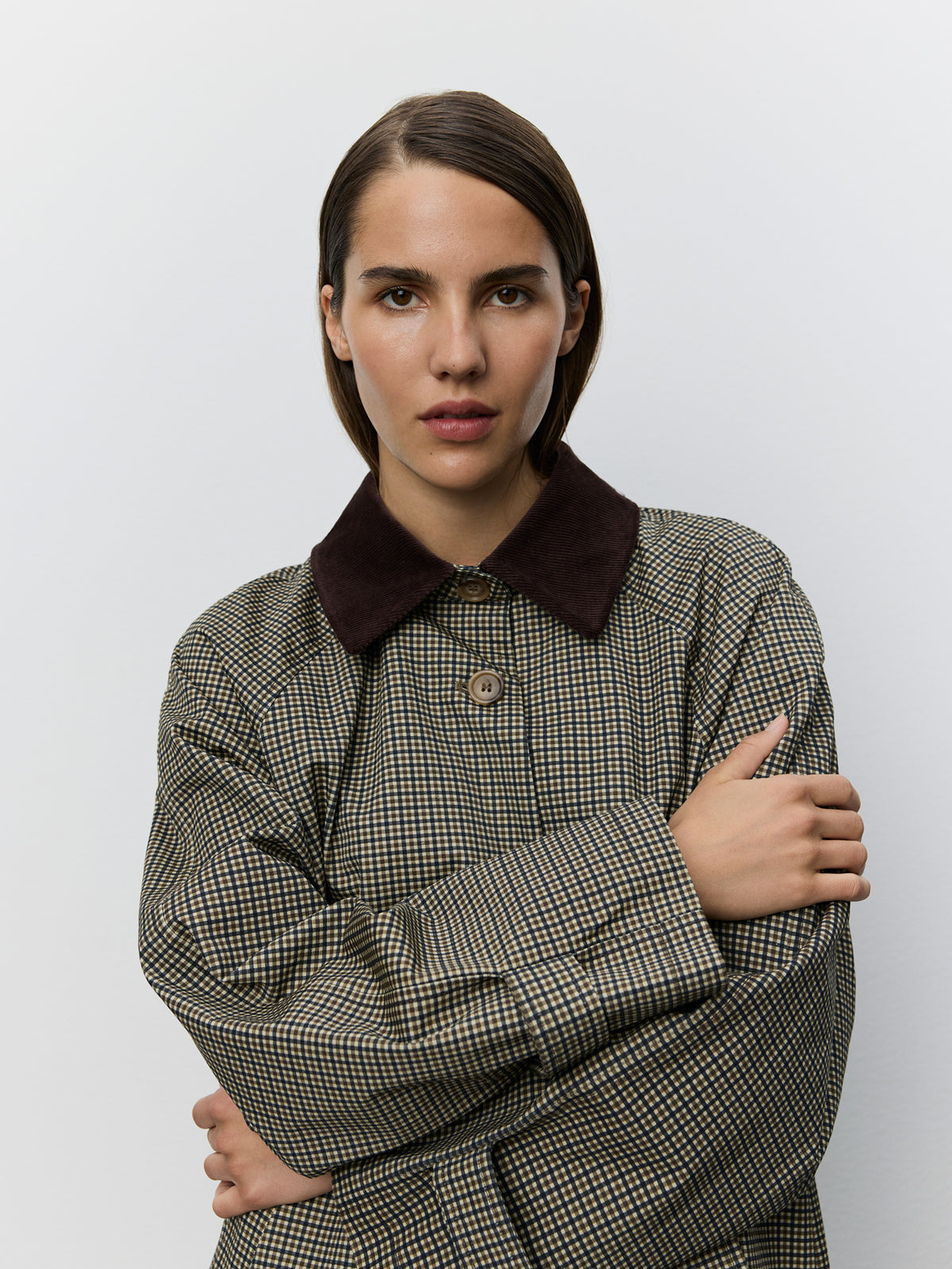 Sofie Schnoor WOMEN FILLIESW RELAXED COAT Coat 9141 Blue/Brown check