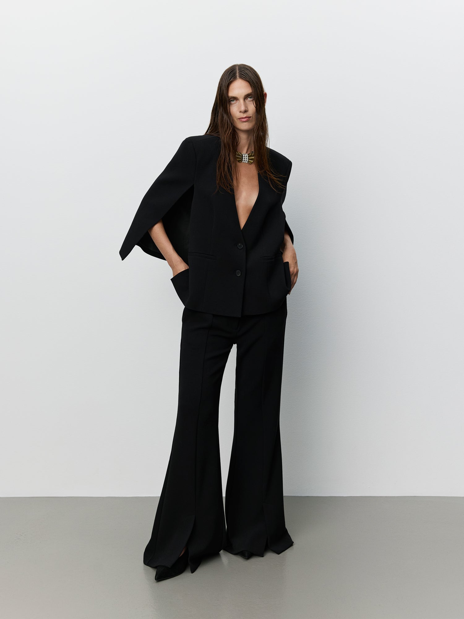 Sofie Schnoor WOMEN ICON 024 - FREDERIKKESW FLARED SUITING TROUSERS Trousers 1000 Black
