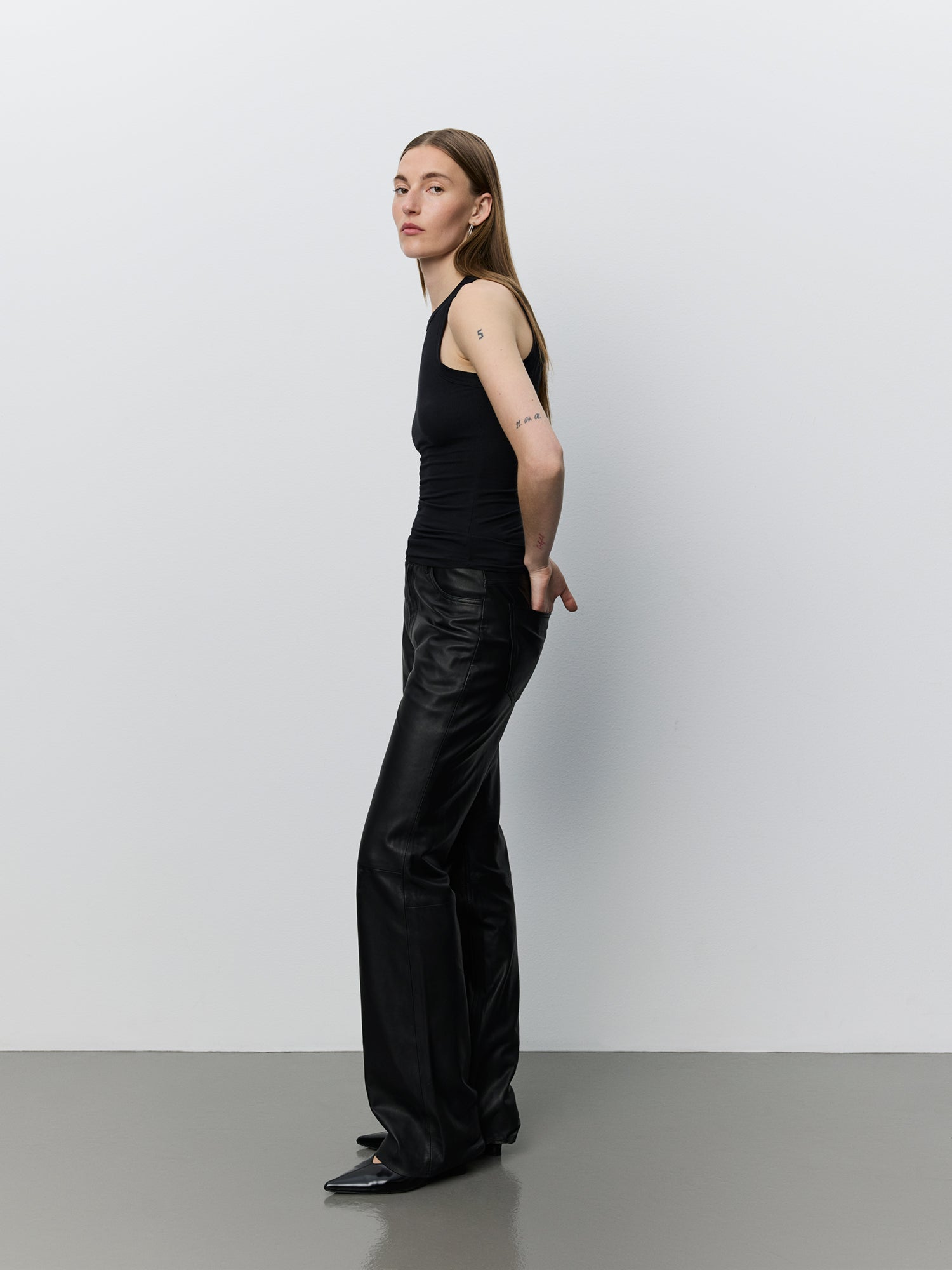 Sofie Schnoor WOMEN GATTISW LEATHER PANTS Trousers 1000 Black