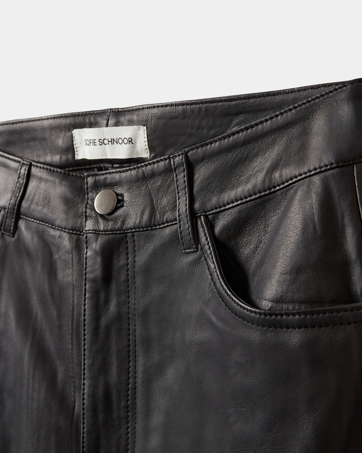 Sofie Schnoor WOMEN GATTISW LEATHER PANTS Trousers 1000 Black