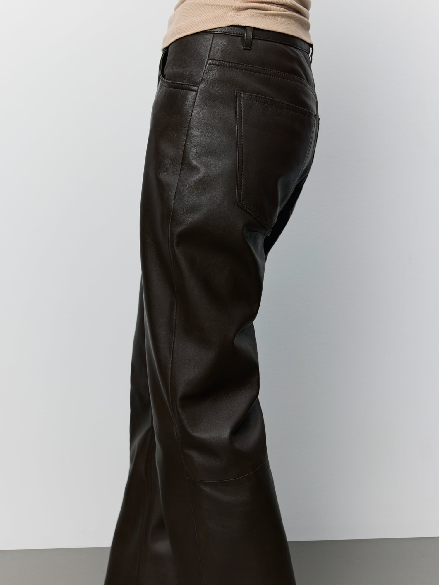 Sofie Schnoor WOMEN GATTISW LEATHER PANTS Trousers 7025 Dark brown