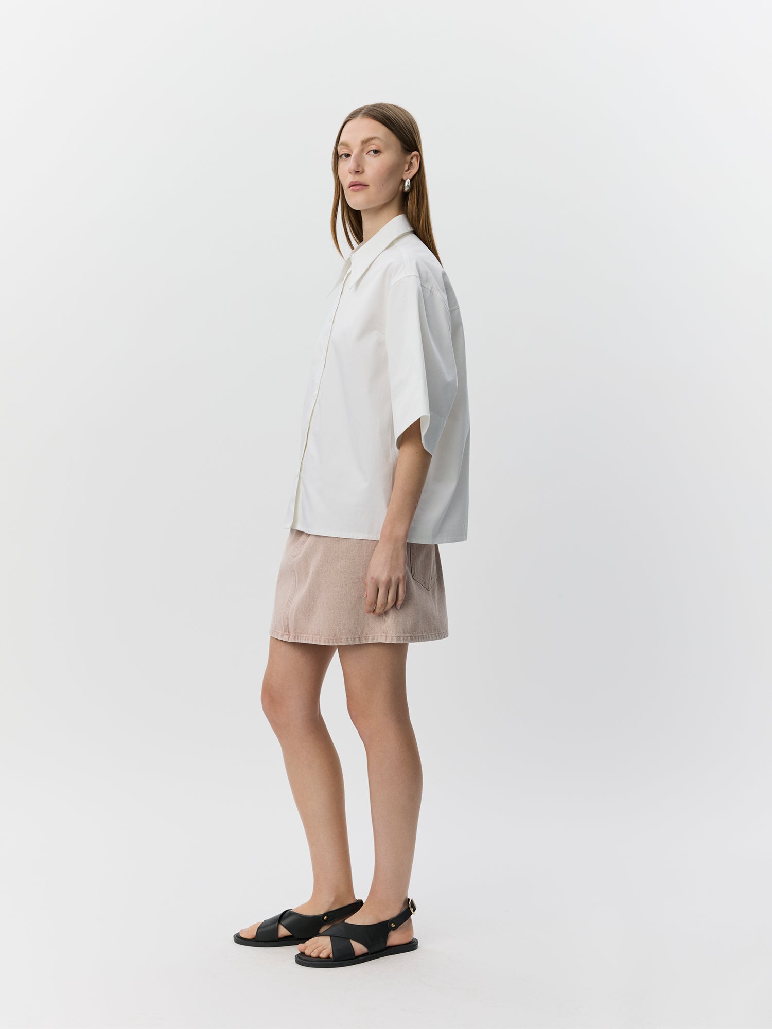Sofie Schnoor WOMEN HARVEYSW OVERSIZE SHORT SLEEVE SHIRT Shirt 0101 Off white