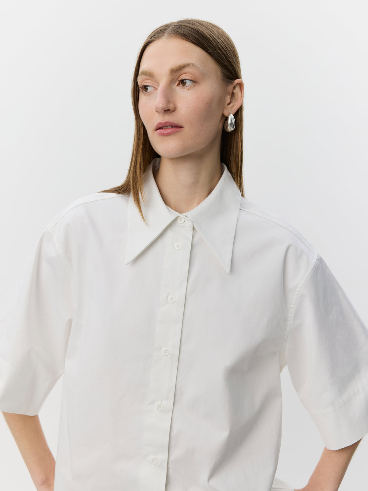 Sofie Schnoor WOMEN HARVEYSW OVERSIZE SHORT SLEEVE SHIRT Shirt 0101 Off white