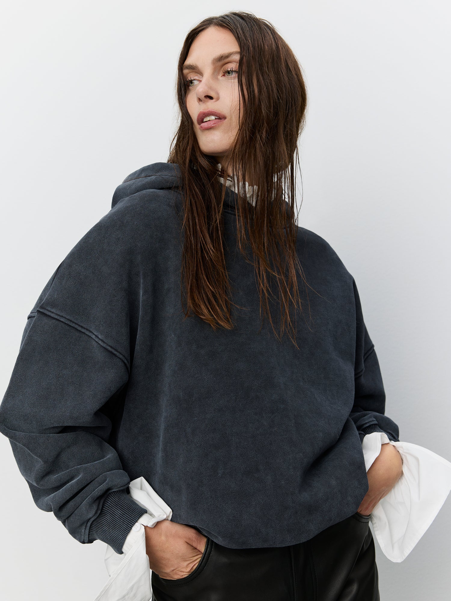 Sofie Schnoor WOMEN ICON 015 - RANSOSW HOODIE Hoodie 1015 Washed black
