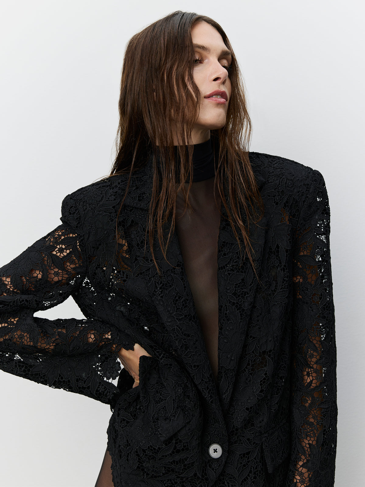 Sofie Schnoor WOMEN ICON 016 - MAROLYSW LACE BLAZER Blazer 1000 Black