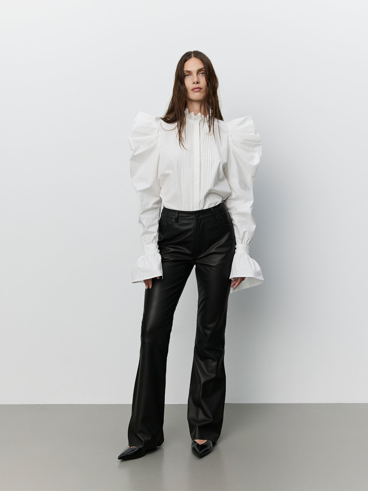 Sofie Schnoor WOMEN ICON 022 - GREDASW LEATHER TROUSERS Trousers 1000 Black