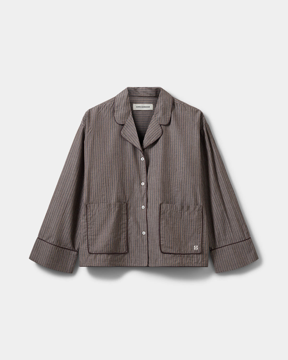 Sofie Schnoor WOMEN IMANASW SHIRT Shirt 7166 Dark Brown Striped