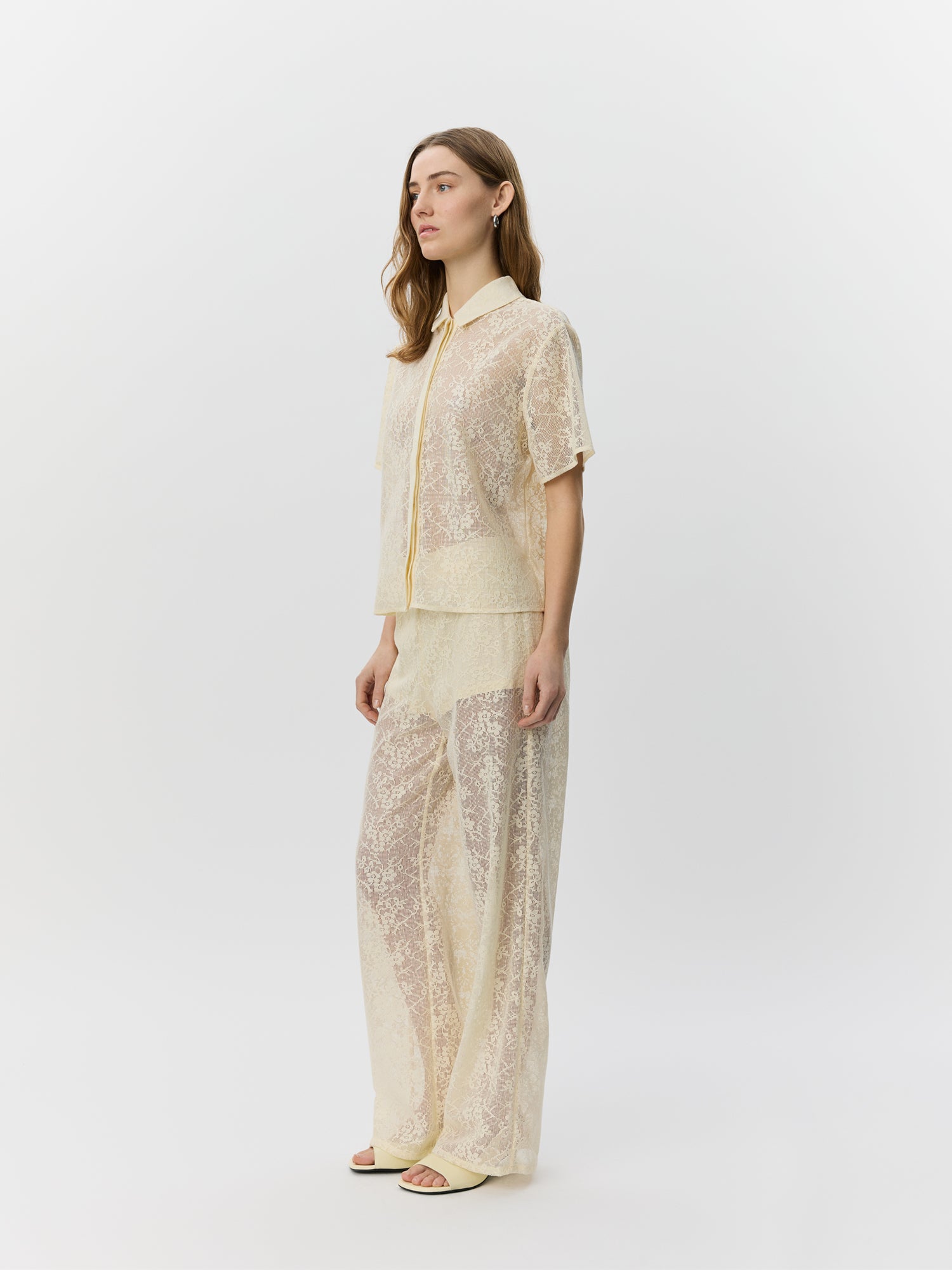 Sofie Schnoor WOMEN IVYSW CROCHET LACE TROUSERS Trousers 0159 Cream White