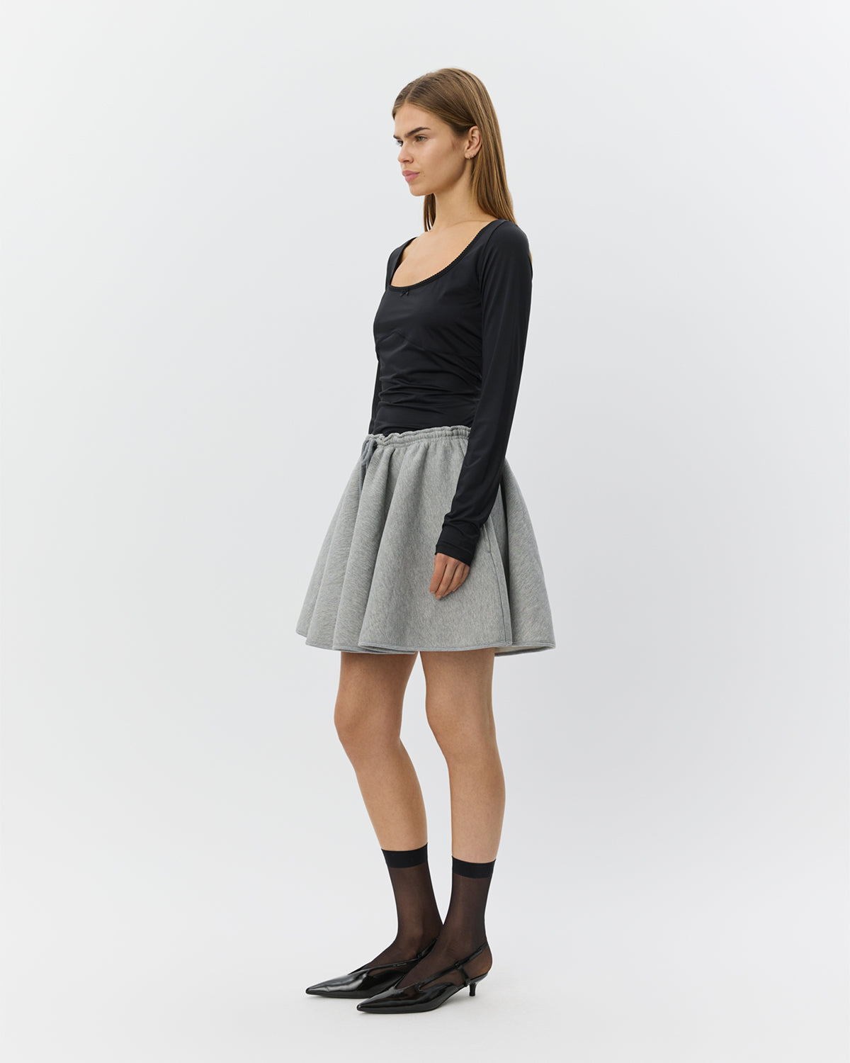 Sofie Schnoor WOMEN JESSICASW SWEAT MINI SKIRT Skirt 8000 Grey Melange