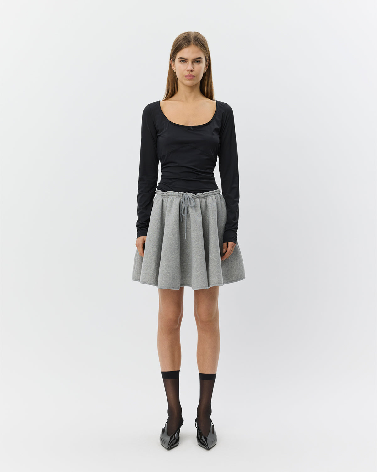 Sofie Schnoor WOMEN JESSICASW SWEAT MINI SKIRT Skirt 8000 Grey Melange
