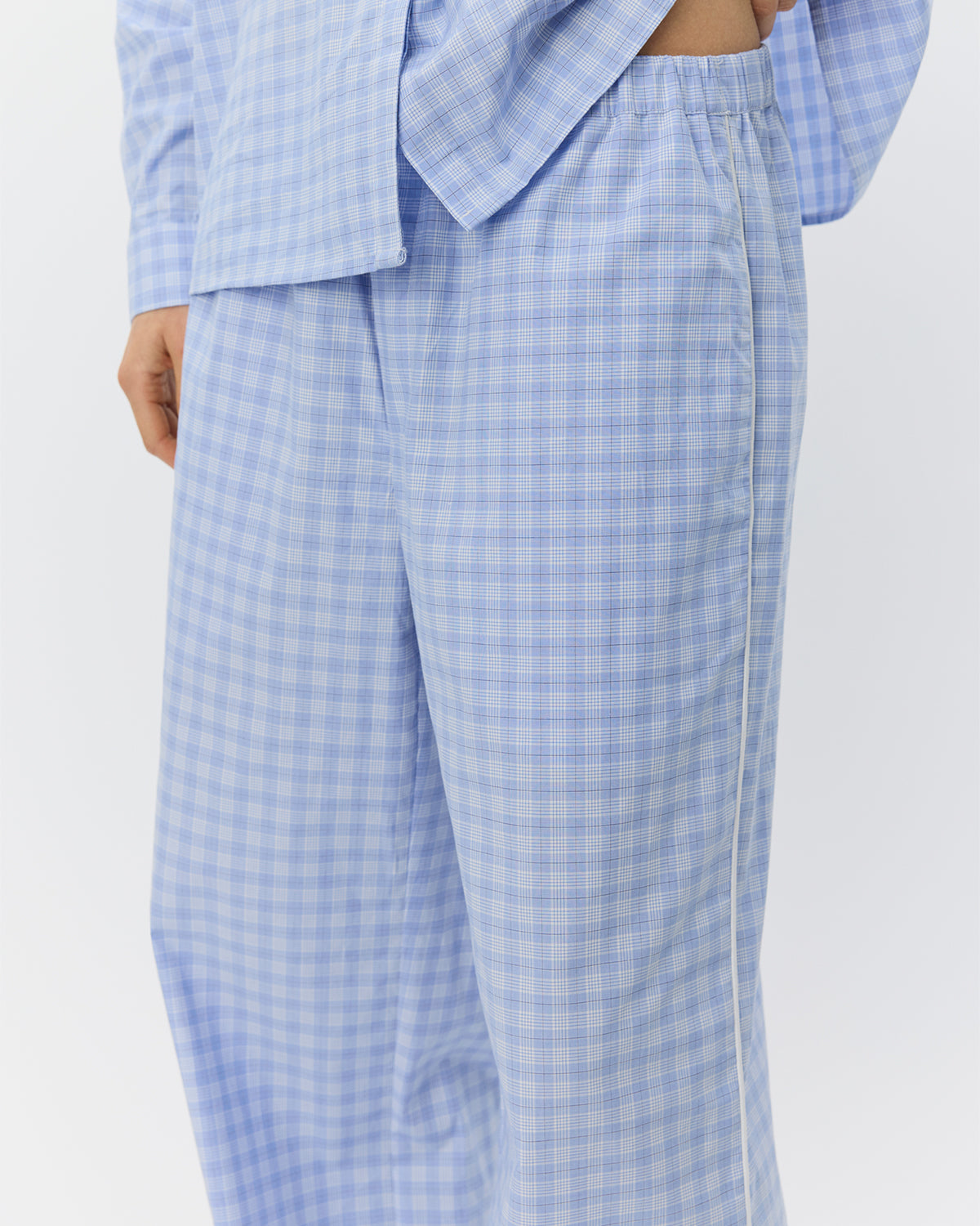 Sofie Schnoor WOMEN JORDENSW CHECK WIDE LEG TROUSERS Trousers 5036 Blue