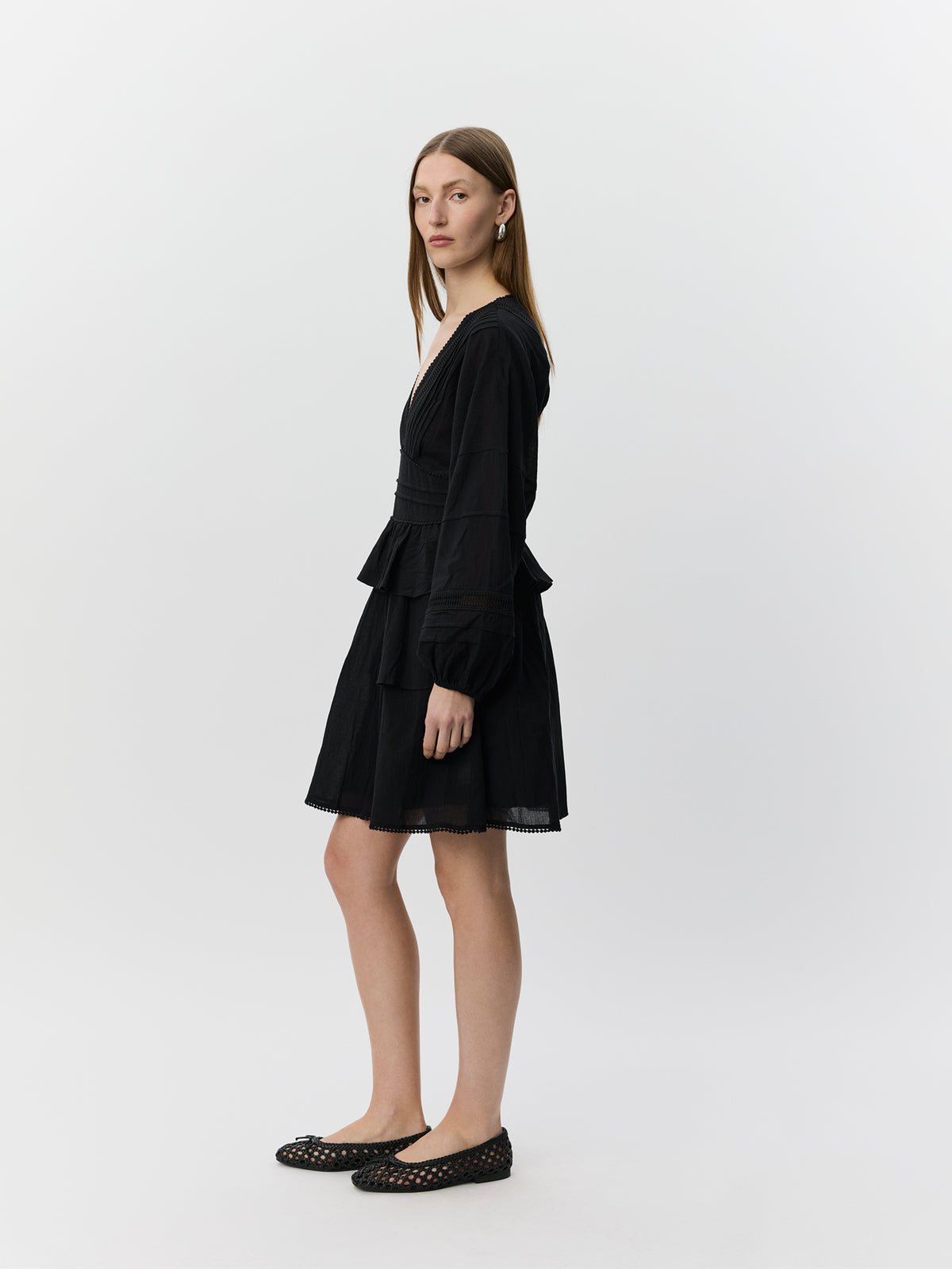 Sofie Schnoor WOMEN JOUVESW LACE DETAIL MIDI DRESS Dress 1000 Black
