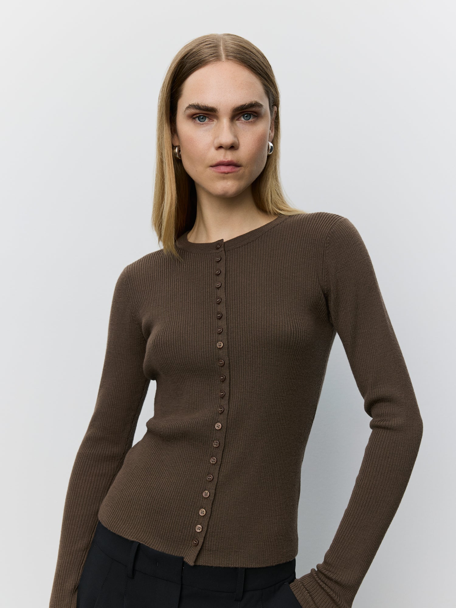Sofie Schnoor WOMEN JULESSW KNIT CARDIGAN Cardigan 7052 Brown