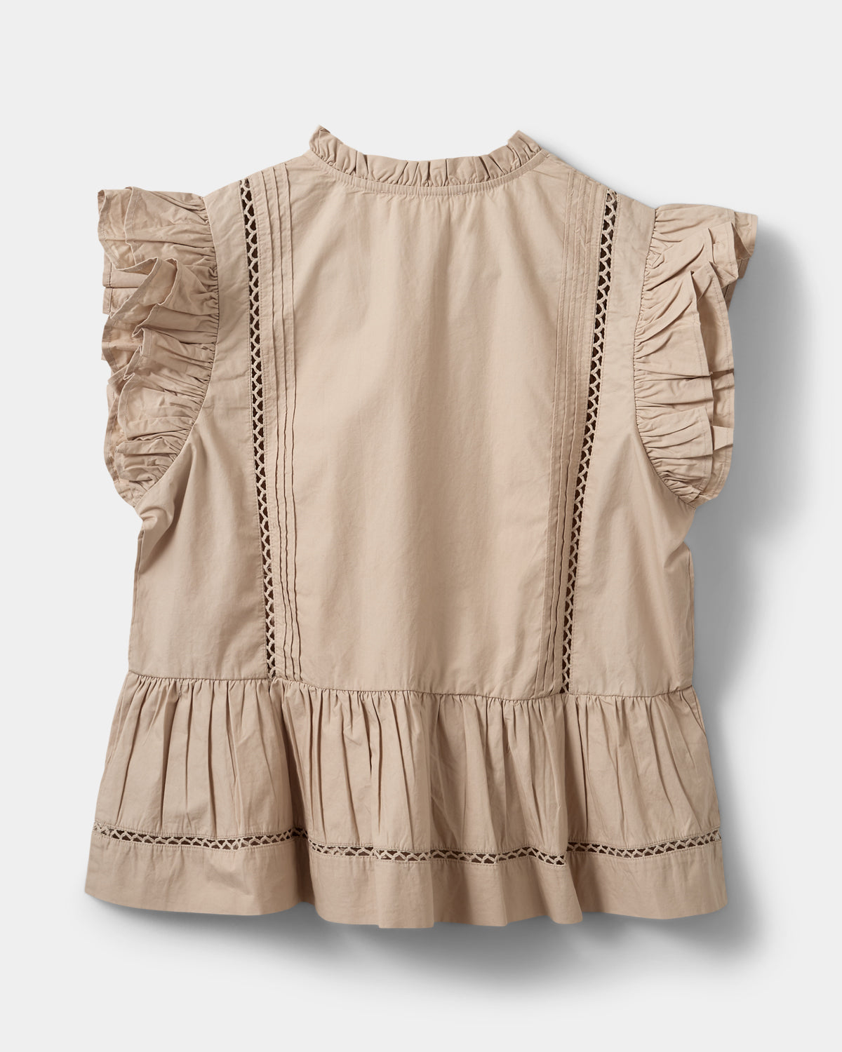 Sofie Schnoor WOMEN JULIENSW FRILL COTTON TOP Top 8058 Feather Gray