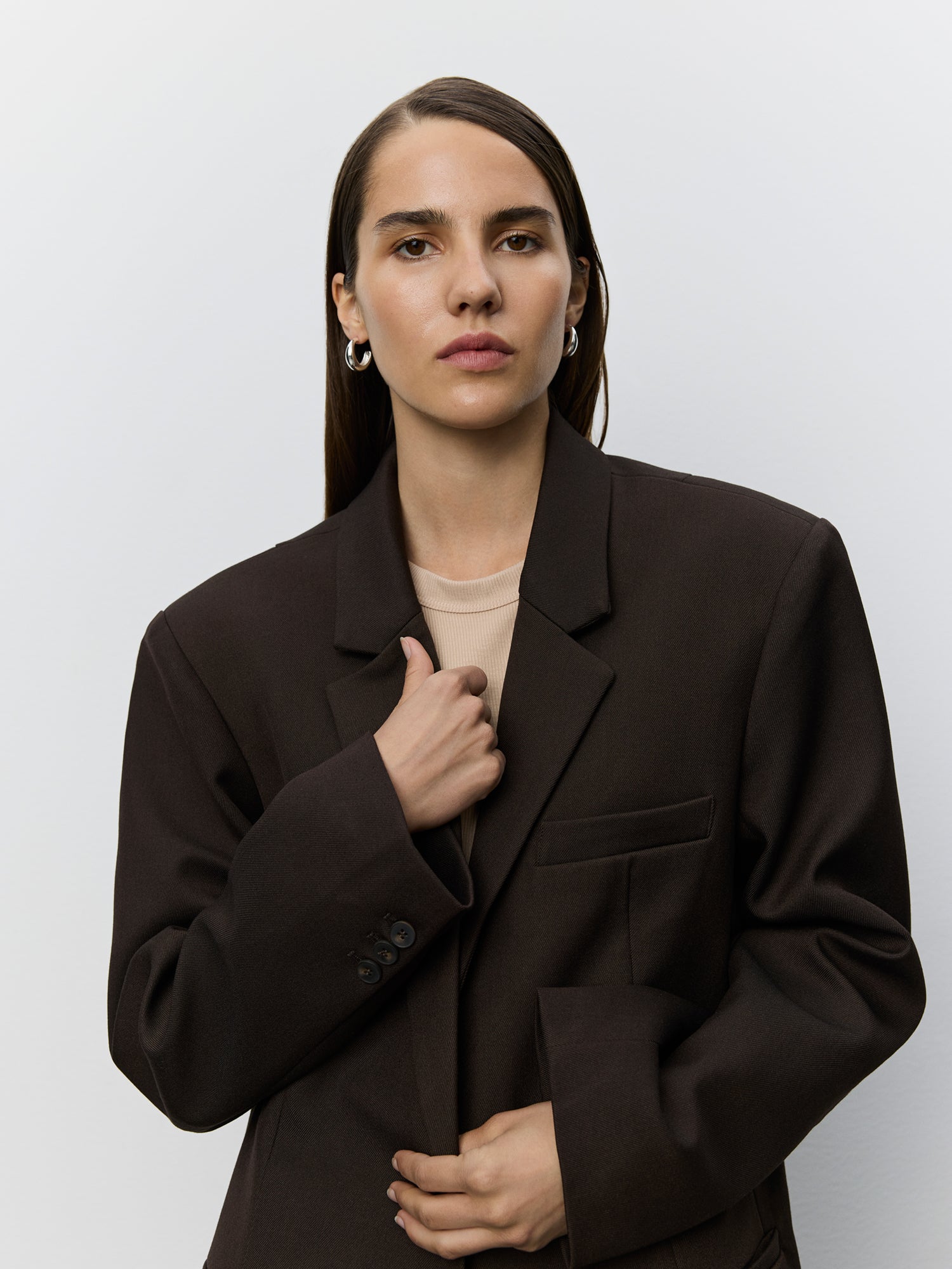Sofie Schnoor WOMEN KAISW OVERSIZE BLAZER Blazer 7025 Dark brown