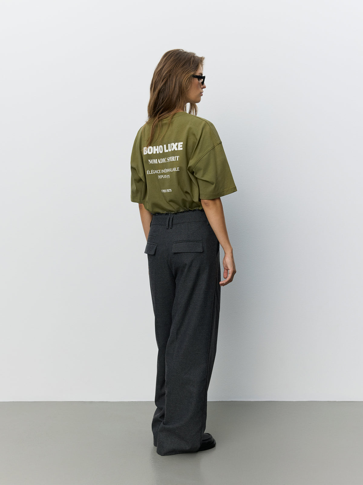 Sofie Schnoor WOMEN KIMJASW RAW EDGE TROUSERS Trousers 8011 Dark grey melange