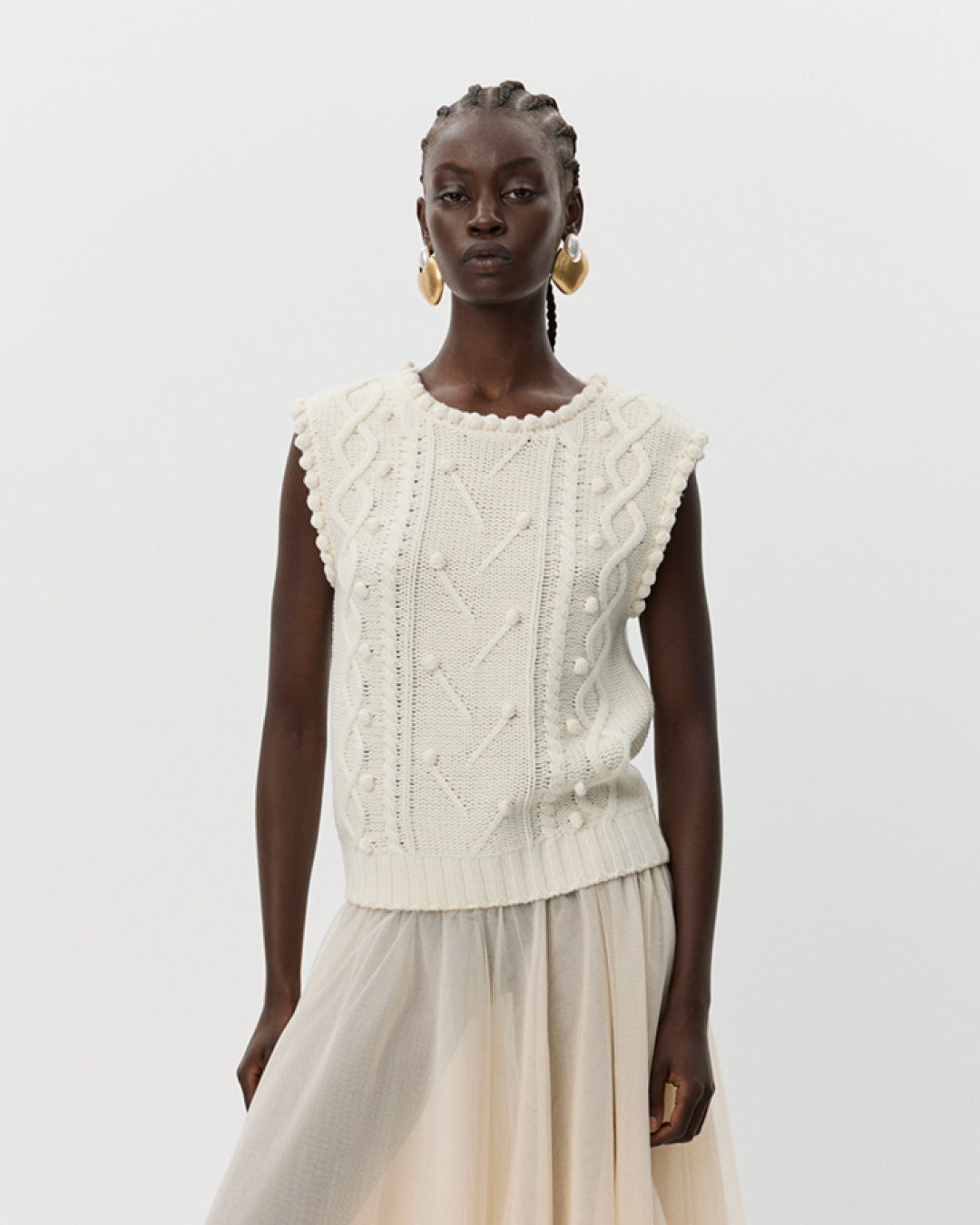 Sofie Schnoor WOMEN KamelaSW Vest Vest 0101 Off white