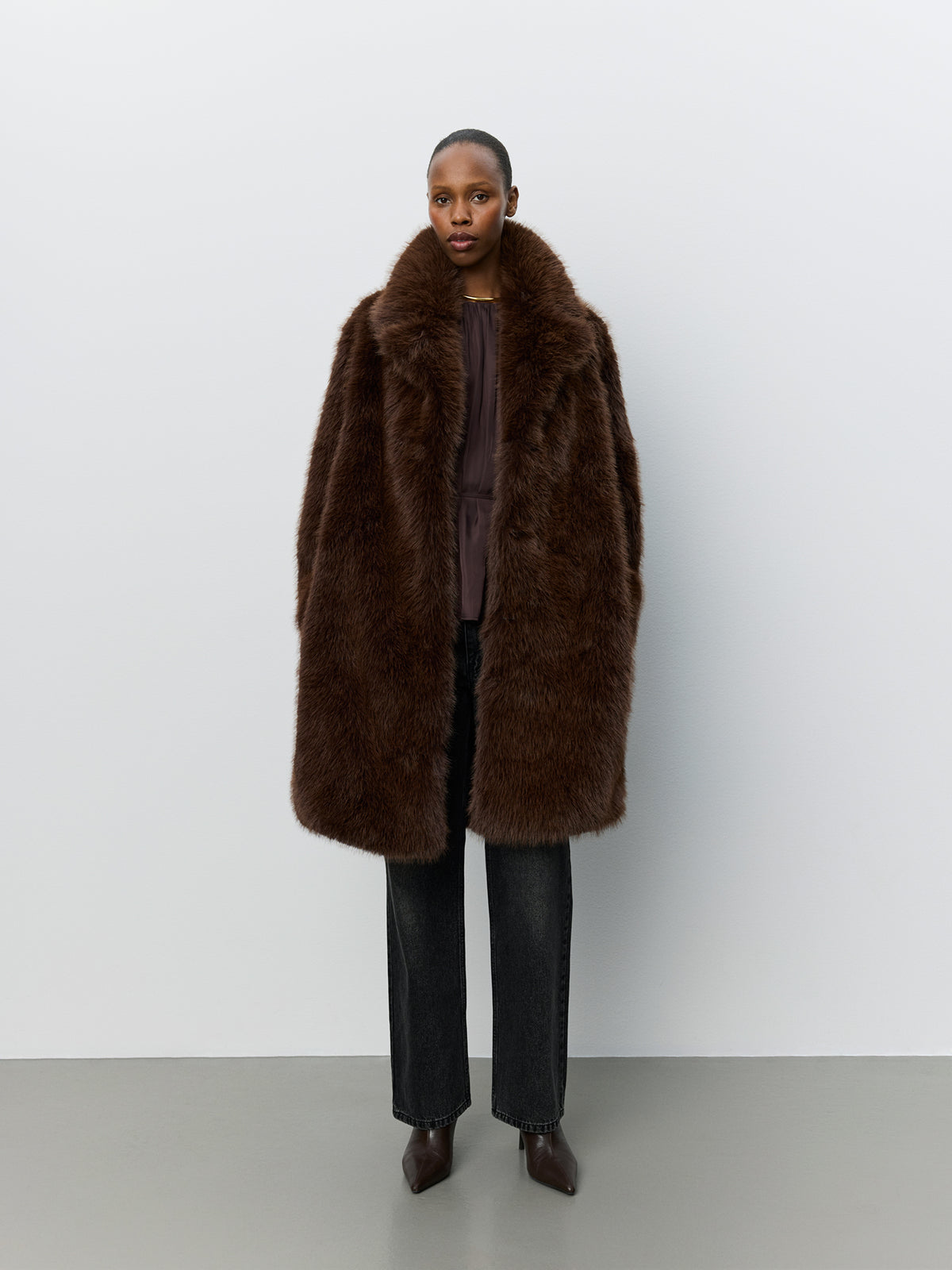 Sofie Schnoor WOMEN LARISSASW FAUX FUR JACKET Jacket 7052 Brown
