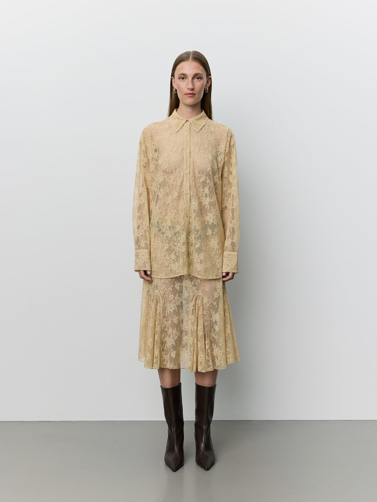 Sofie Schnoor WOMEN LENASW MIDI SKIRT Skirt 7001 Sand