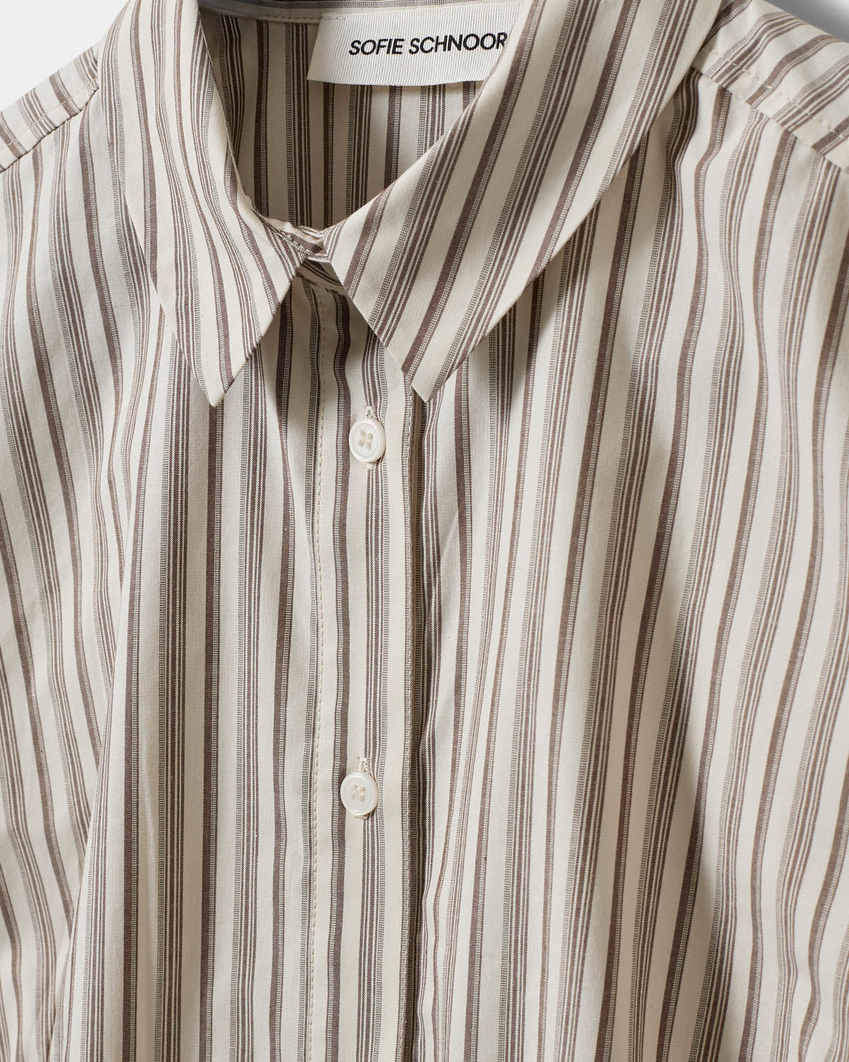 Sofie Schnoor WOMEN LILYANSW FITTED SHIRT Shirt 7118 Light Brown Striped