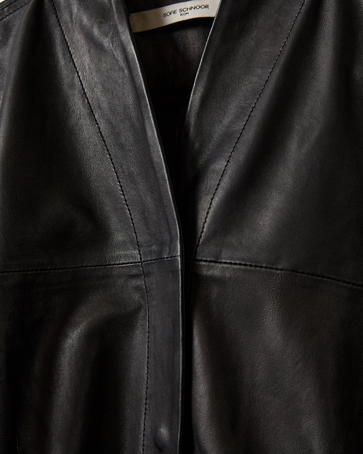 Sofie Schnoor WOMEN ICON 021 - LIRASW FITTED LEATHER SHIRT Shirt 1000 Black